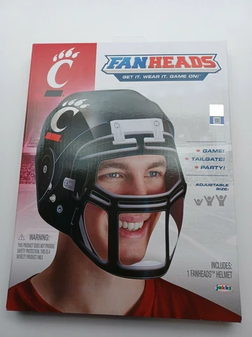 Cincinnati Bearcats Fanheads Licensed NCAA Adjustable Helmet NIB - Free Shipping Cover