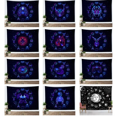 12 Constellations Tapestry Bohemian Astrology Wall Hanging Home Bedspread Cover - Image 1 of 4
