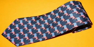 MUSEUM ARTIFACTS BLUE/RED/WHITE DEMOCRATS DONKEY MOTIF TIE - DESIGNER TIES - Image 1 of 3