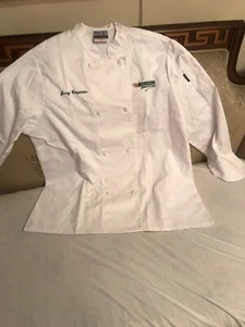 Cappotto uomo Fashion Inc nuovo Chef Works taglia large con ricamo logo Morrison - Foto 1 di 8