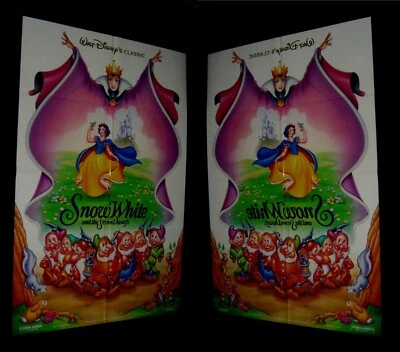 Disney Snow White & The Seven Dwarfs 1993 original 2 caras 1 hoja Foto 1 de 3