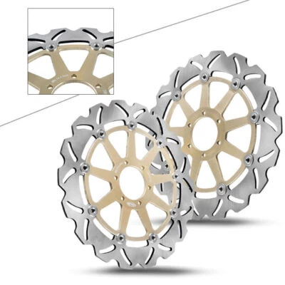Front Brake Disc Rotors Fit DUCATI MONSTER 620 02-05/MONSTER 400 2001-2006 Gold Foto 1 de 4