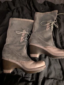 6 Jambu Womens Riviera Gray & Taupe Leather Mid Calf winter boots - Picture 1 of 6