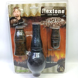 Flextone Turkey llama a Michael Waddell Spit N Thunder 3 llamadas Cutn, Cluckn, batería - Imagen 1 de 10
