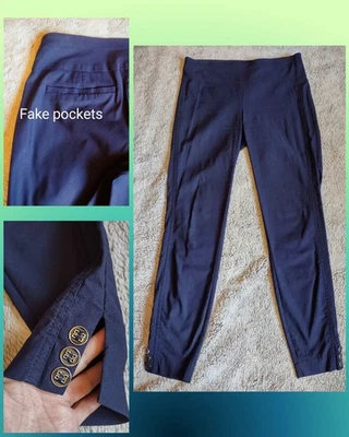 NYC New York & Company 7th Avenue Navy Blue Pants Slacks Pull On Ankle XS - Image 1 of 4