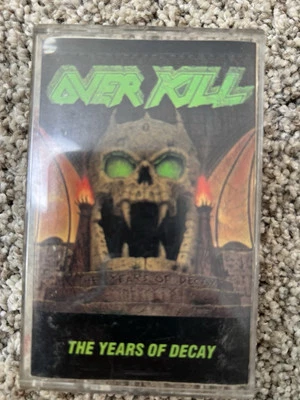 Overkill - The Years Of Decay 1989 US Cassette, Album Megaforce Worldwide Atlant - Image 1 of 4