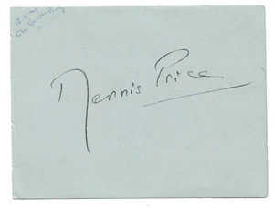 Dennis Price + Michael Howard. Actors. Signed 1940s Autograph Album Page - Picture 1 of 2