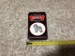 GEARGE G. HARRIS BICHON FRISE FINE PEWTER HANDCRAFTED IN THE USA DOG PIN - Picture 1 of 2