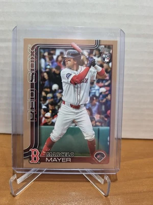 2025 Topps Update Marcelo Mayer Gold /2025 Red Sox RC - Image 1 of 2