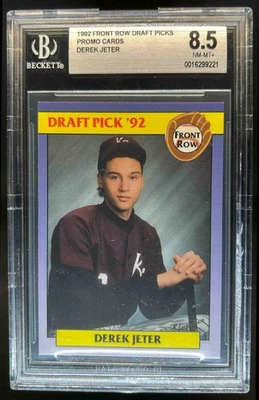 1992 Front Row Draft Picks Derek Jeter Rookie RC Promos #NNO Bulldogs BGS 8.5 - Image 1 of 2