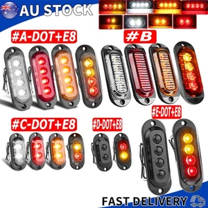 Led Clearance Trailer Lights Side Marker Lamp Amber Red Truck Caravan RV 12V-24V - Picture 1 of 161