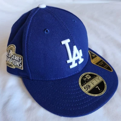 2020 MLB World Series Champions Los Angeles Dodgers New Era 59FIFTY Hat Size 7 - Image 1 of 4