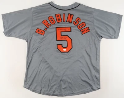 Brooks Robinson Signed Baltimore Orioles Jersey Inscribed "HOF 83" (JSA COA) 3 B - Image 1 of 4