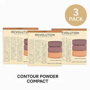 Revolution Contour Powder Compact Deep Palette 7g 3 Pack New - Picture 1 of 1
