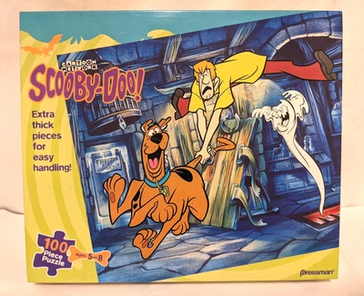 1999 Scooby-Doo Puzzle, by Pressman #4009, 100 Pcs, with Ghost, Vintage, RARE - Image 1 of 4