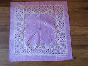 USA MADE Vintage LAVENDER LIGHT PURPLE 100% Cotton BANDANNA SCARF - 1980's - Picture 1 of 3