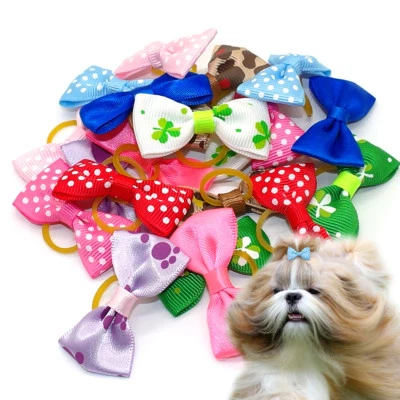 20/200pcs Dots Small Dog Pet Puppy Hair Bows Grooming Accessories for Yorkie Cat - Image 1 of 4