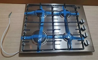 117) Placa de gas Hoover HHW6LK3X incorporada de 60 cm 4 quemadores - acero inoxidable Foto 1 de 4