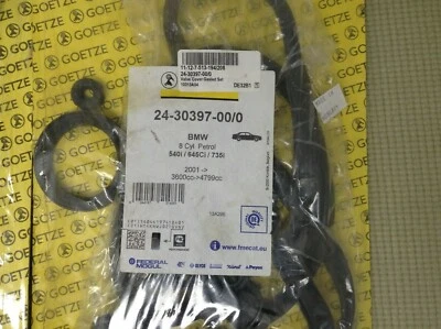 Juego de juntas de cubierta de válvula de 8 cilindros BMW 645Ci 735i 2001 y posteriores 3,6-4,8 Foto 1 de 3