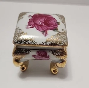Rose Trinket Jewelry/ Pill Boxes Floral - Picture 1 of 10