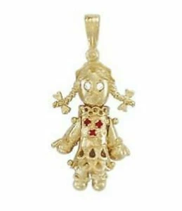 Ciondolo Ragdoll in movimento oro 9 carati contrassegnato confezione regalo - Foto 1 di 10