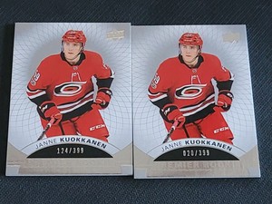 2017-18 UPPER DECK PREMIER JANNE KUOKKANEN #51 ROOKIE RC 2 CARD LOT