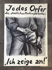 Manfred Butzmann, Plakat „Ich zeige an!“ staatlicher Machtmißbrauch Oktober 1989