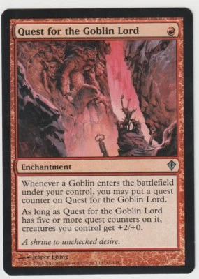  Magic The Gathering 4x QUEST FOR THE GOBLIN LORD - Worldwake Red Uncommon NM - Image 1 of 4