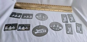 Lot Of 11 Metal Christmas Stencils for Embossing USA Made - Picture 1 of 4