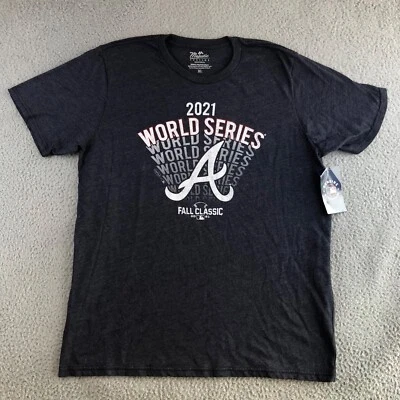 NWT Atlanta Braves Shirt Men's XL Gray 2021 World Series MLB Fall Classic Tee - Image 1 of 4