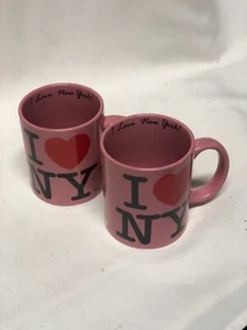 Tazas clásicas I Love NY 2 (rosa) - Regalo de coleccionista de recuerdos de la ciudad de Nueva York - Imagen 1 de 4