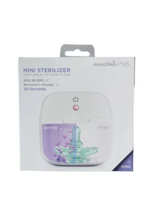New Munchkin 59S Mini Sterilizer Portable UV Sanitizer White - Picture 1 of 5