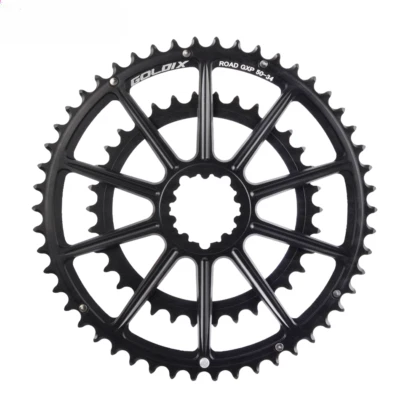 Road Bike Direct Installation Double Chainring Hollow 20/22S Crankset Sprocket - Image 1 of 4