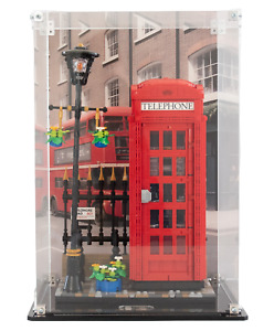 Vitrine für LEGO® Red London Telefonbox (21347). 2 Rückoptionen