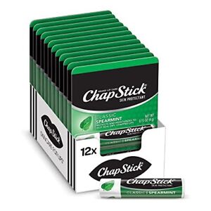 Chapstick Classic Spearmint Lip Balm Tubes Spearmint Chapstick For Lip Care -...