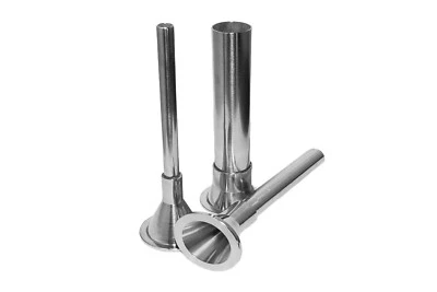 WOLFCUT Inoxstahl Füllrohr, Wurstfüller,Größe12 mit allen Durchmesser, Metzgerqualität