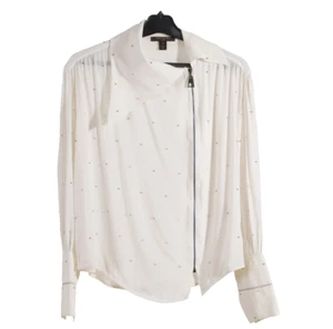 Louis Vuitton Bluse Nieten Seide Elfenbein Größe 38 - Bild 1 von 21