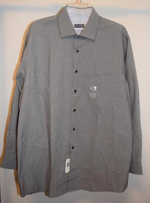 Nueva Camisa de Vestir Para Hombres Van Heusen Air 16 1/2 Ajuste Regular Elastizada 32/33 Gris Blanco Foto 1 de 3