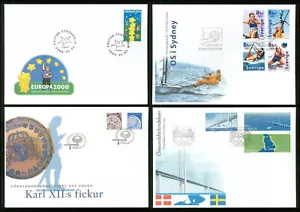 Sweden AB36m 4 FDC 2000 Bridge Sports Europa Below face - Picture 1 of 3