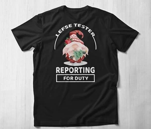 Lefse Tester Shirt, Lefse Tester Reporting For Duty Gnome Shirt Christmas - Picture 1 of 6