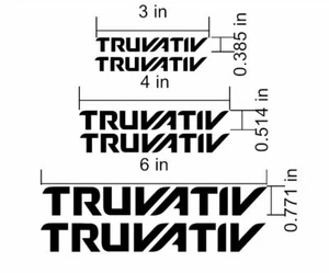 Custom Truvativ Decal Set. Custom Colors. MTB Road Bike Frame Helmet Stickers - Picture 1 of 7