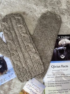 Guantes Qiviuk Qiviut Buey Almizcle Buey Almizcle Hechos a Mano Tejidos a Mano Perú - Imagen 1 de 7