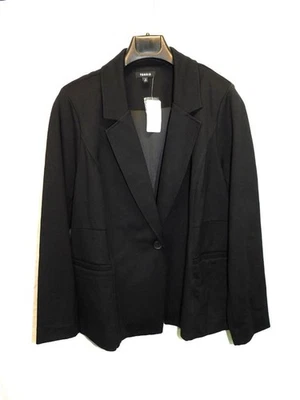 Chaqueta Blazer Torrid Talla 2 2X Nueva con Etiquetas Negra Tejida Ponte Bolsillos de Un Botón Foto 1 de 4