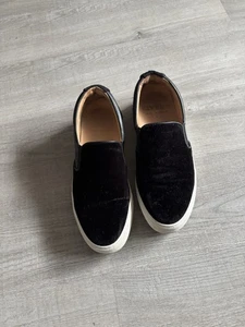 Greats Brooklyn Wooster Black Velvet Slip On Shoes Made in Italy Womens Size 8 - Picture 1 of 4