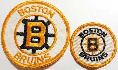 Lote de 2 parche insignia escudo equipo de hockey Boston Bruins años 70-80 Foto 1 de 4