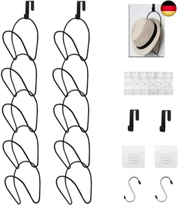 LINFIDITE 10 Stück Cap Halter Tür Hut Racks, Baseball Cap Halterung Schrank h - Bild 1 von 9