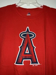 Majestic Anaheim Angels Baseball T-Shirt Size 2XL Red - Picture 1 of 4