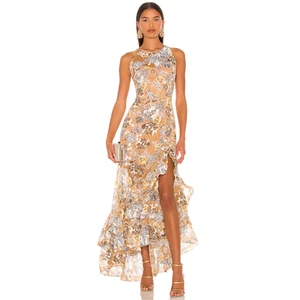 Vestido floral con volantes Bronx And Banco Sicilia para mujer extra pequeño abertura en la pierna - Imagen 1 de 10