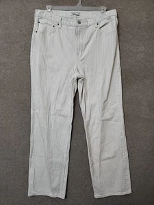 Jeans Abercrombie Fitch Curve Love anni 90 relaxed donna 33 16 lunghi righe grigie - Foto 1 di 8