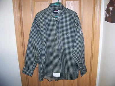 NWOT Bulwark Protective Apparel Mens Shirt XL Flame Resistant Green Plaid NEW! - Image 1 of 4